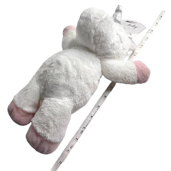 Kelly Toy Baby UNICORN PLUSH 15" Stuffed Animal Cuddle Rattle White Pink NWT - Picture 6 of 8